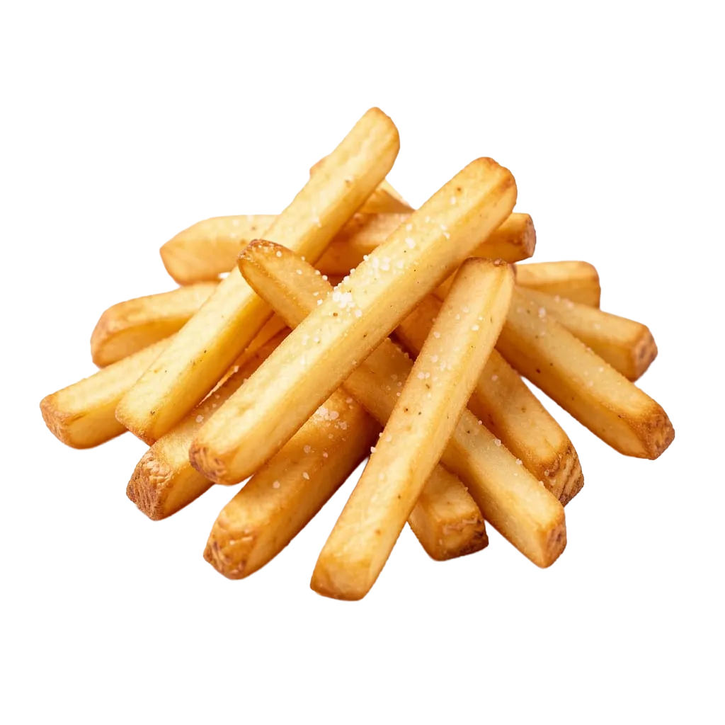 Crinkle-cut fries cutout