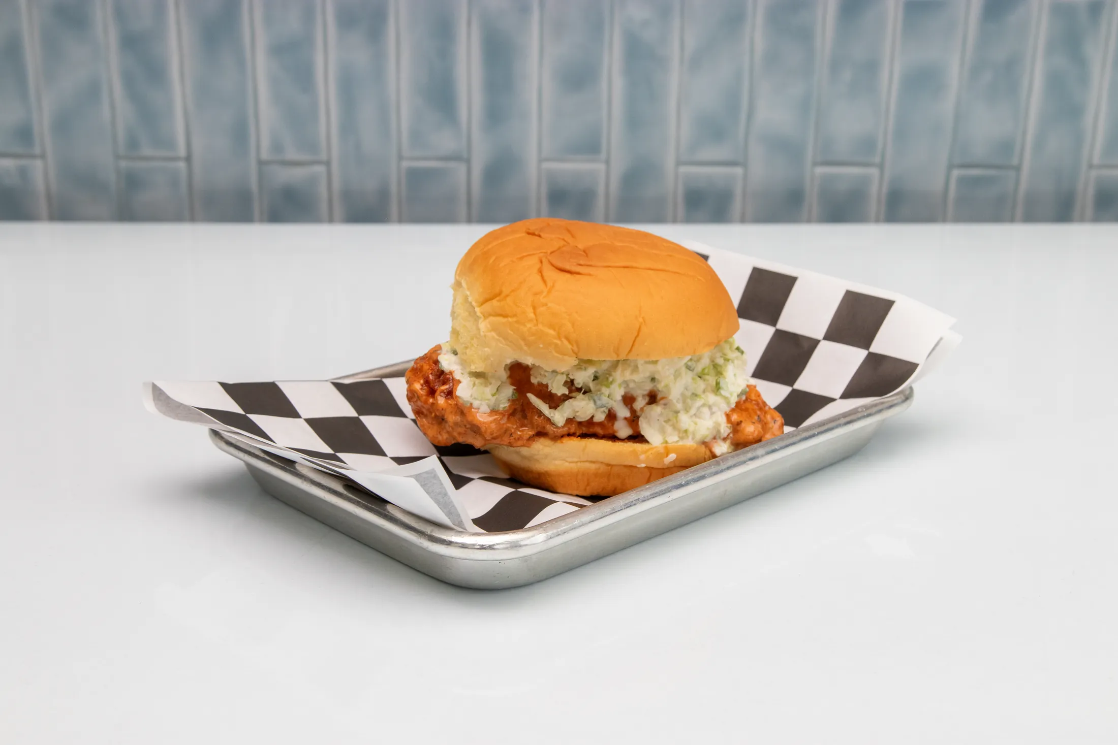 Spicy Rusty sandwich with slaw and chipotle ranch at The Rusty Roost